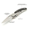 Mini Navaja plegable de Bolsillo SkeletonKnife - True Utility