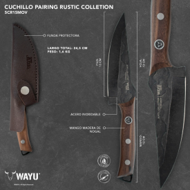 Cuchillo Pairing Con Funda Rustic Collection Wayu