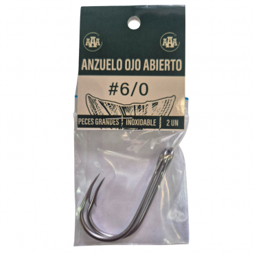 Anzuelo AAA ojo abierto 6/0