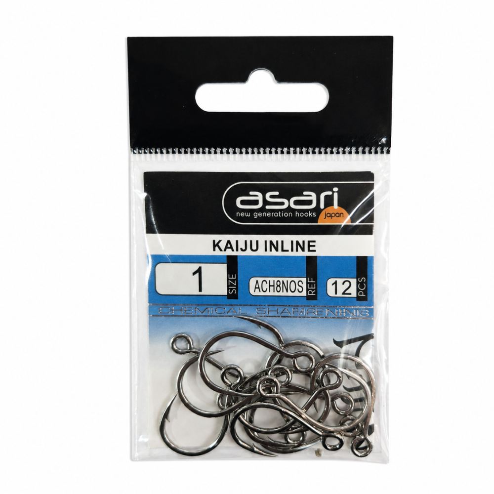 Anzuelo Asari Kaiju Inline – Máxima Resistencia para Señuelos y Pesca de Depredadores