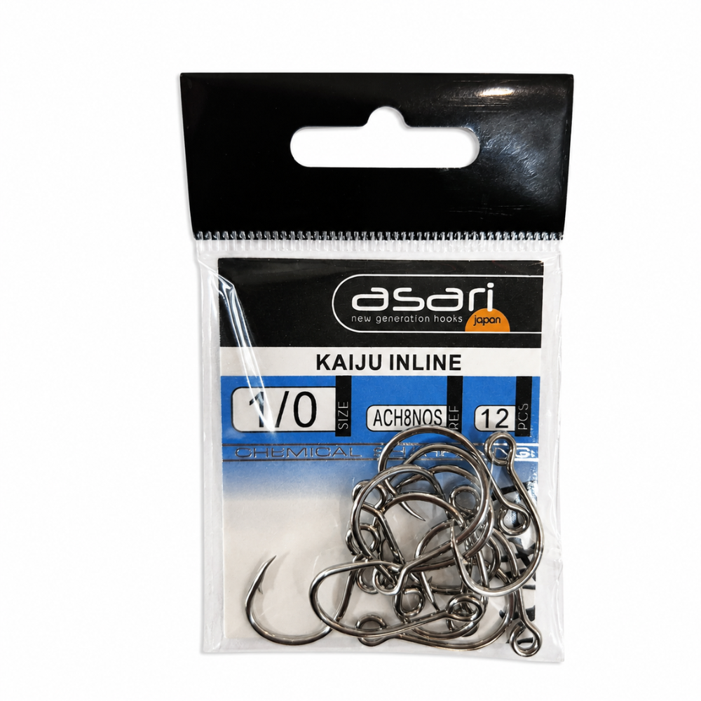 Anzuelo Asari Kaiju Inline – Máxima Resistencia para Señuelos y Pesca de Depredadores
