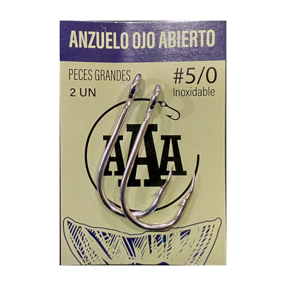 Anzuelo AAA Ojo Abierto Inoxidable 5/0