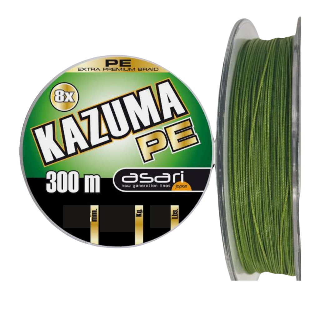 Multifilamento Asari Kazuma 8X 300 m – Lanzamiento largo y máxima resistencia
