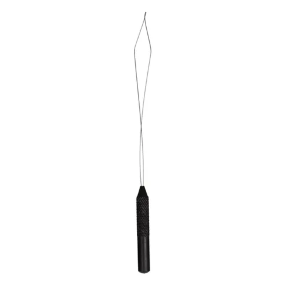 Hareline Black Handled Bobbin Threader – Enhebrador para porta bobinas de atado
