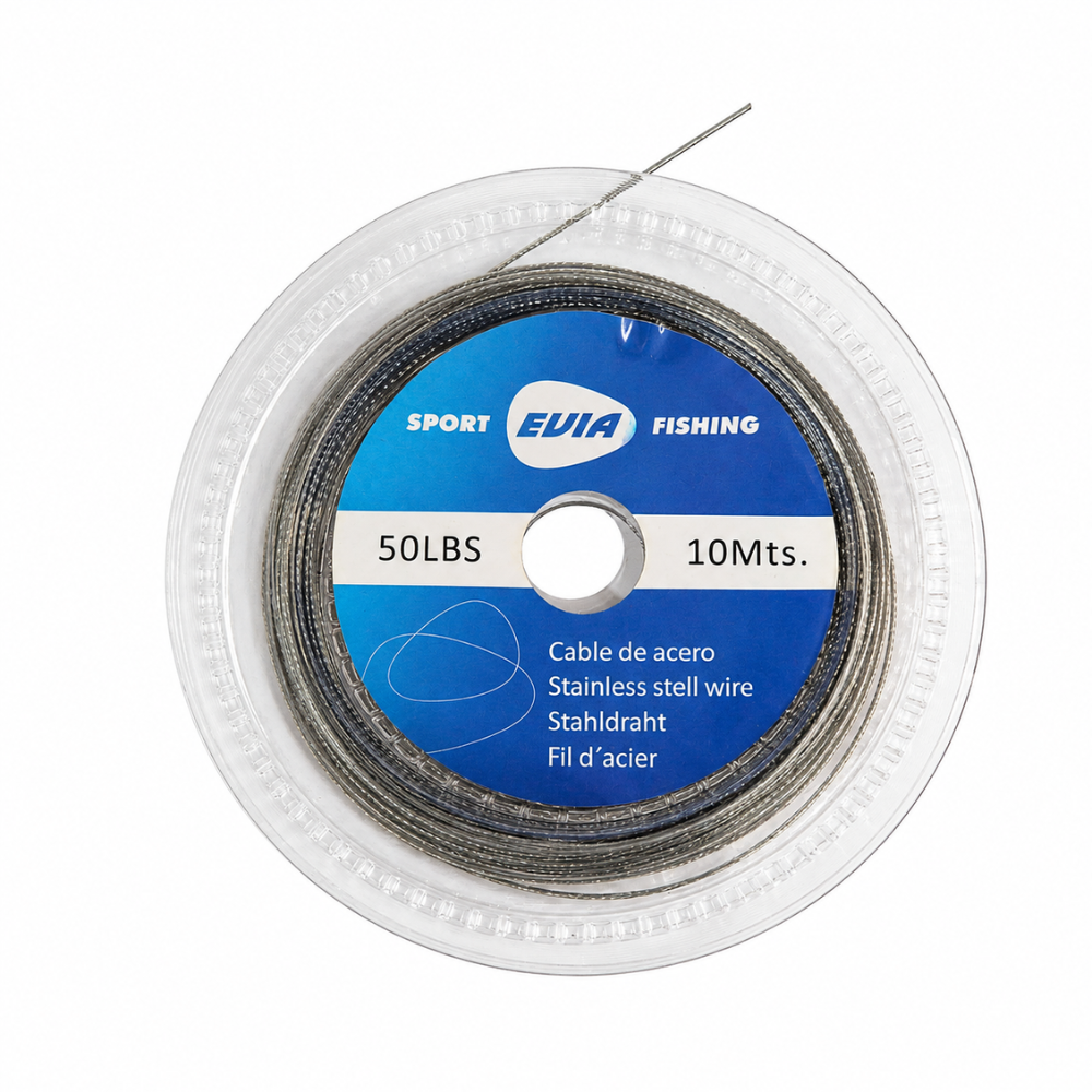 Cable de Acero Trenzado Recubierto Asari 0,63 mm 50 lb – Máxima Protección Contra Dientes y Abrasión
