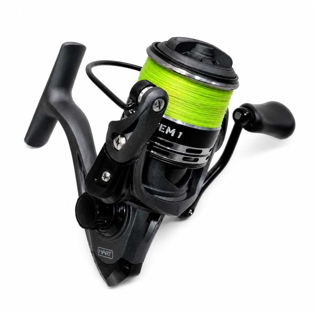 Carrete Hart E-System 1 – Spinning Ligero con Multifilamento Incluido
