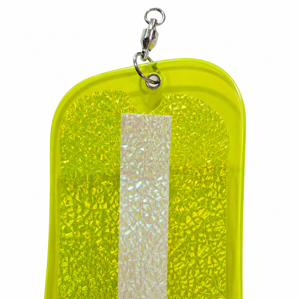 Flasher Dodger Big Shooter Green Jellyfish / Green Onion Glow – Máxima Atracción para Trolling de Salmón
