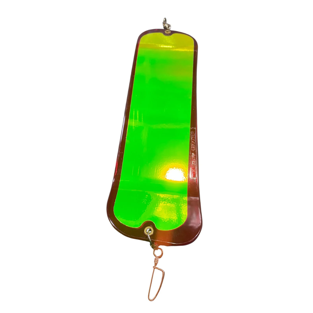 Flasher Dodger Big Shooter Purple UV Chartreuse/Moonjelly – Máxima Atracción para Trolling de Salmón