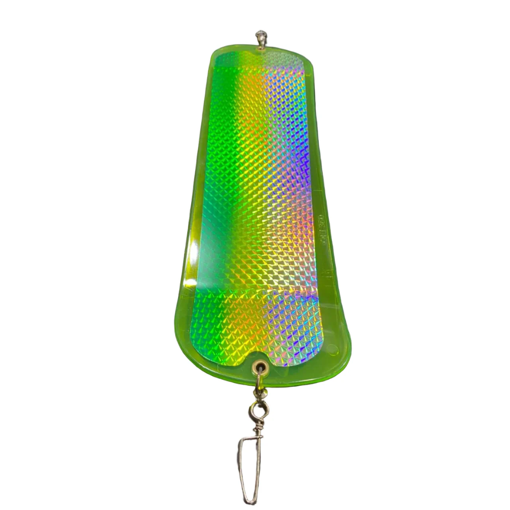 Dodger O'ki 360 Big Shooter Chartreuse UV Derby Winner – Acción Errática para Grandes Depredadores