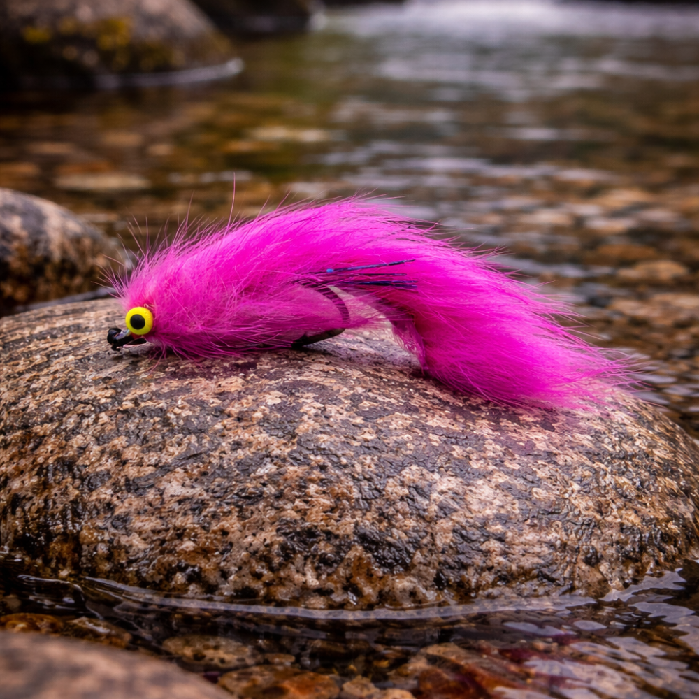 Mosca FL. Pink Bunny Leech – Atracción máxima para grandes depredadores