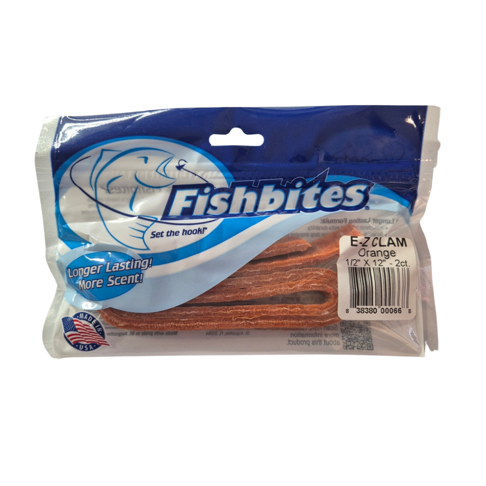 FishBites E-Z Clam 1/2" Orange – Aroma potente y máxima duración en el agua