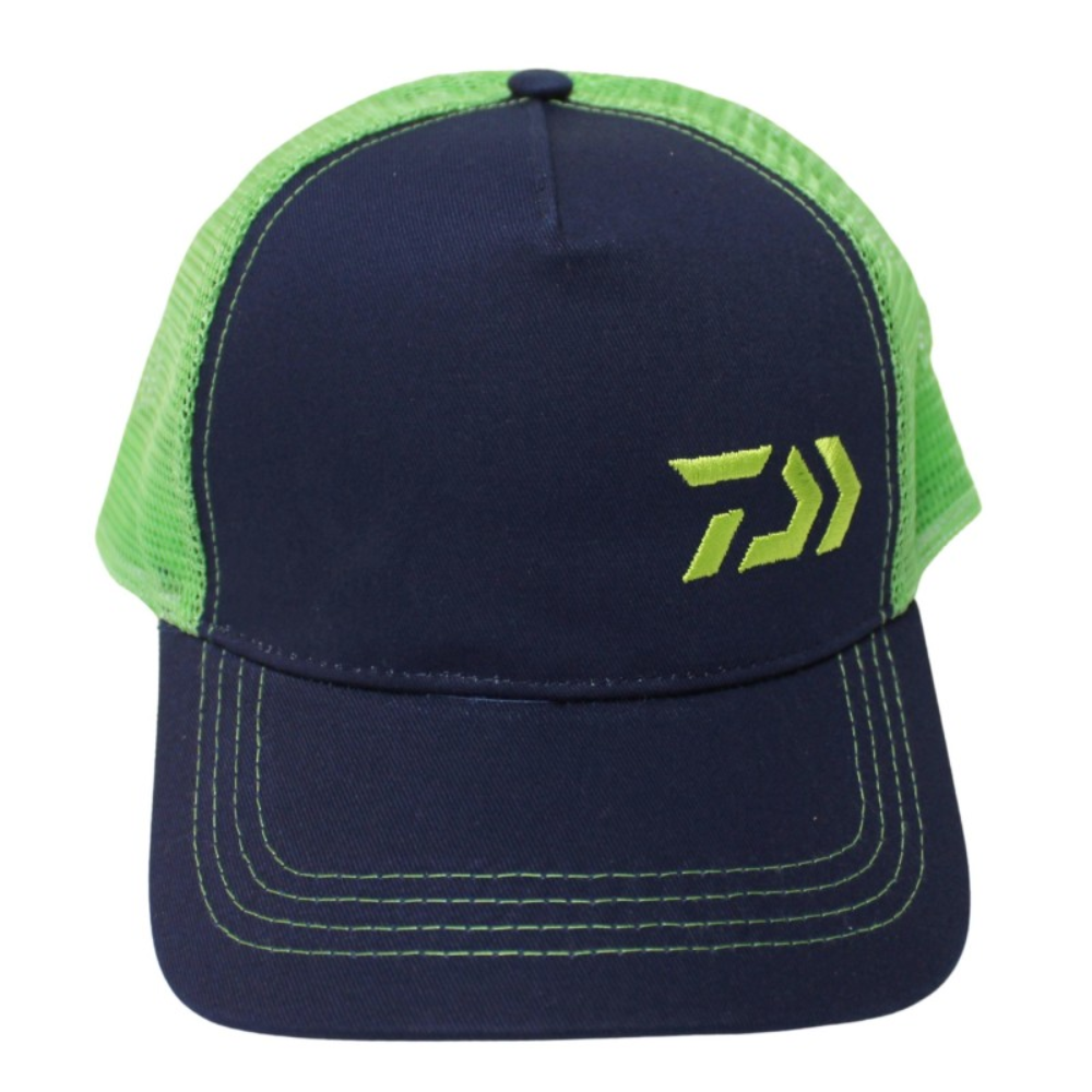 Gorro Daiwa Azul/Verde con Malla – Frescura y comodidad outdoor