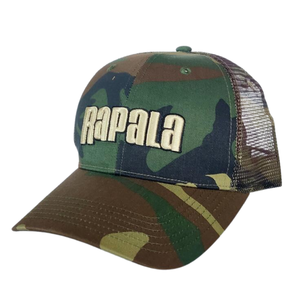 Gorra Rapala Trucker Camuflaje – Estilo outdoor con ventilación total