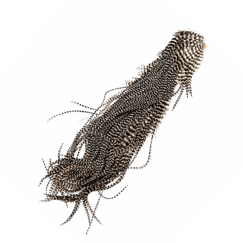 Half Saddle Grade 1 Keough Grizzly – Hackle premium para moscas secas de alto nivel