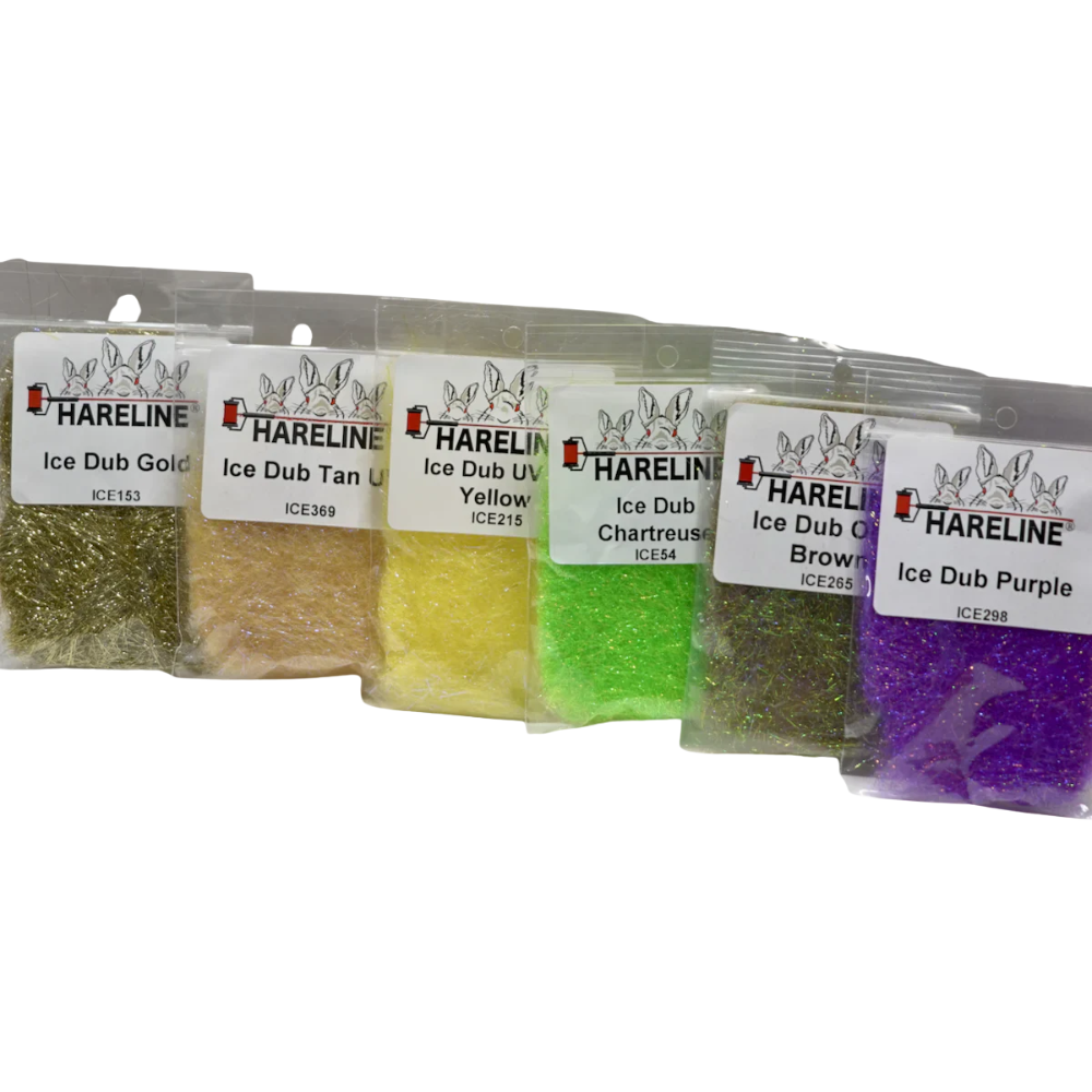 Ice Dub Hareline – Brillo extremo y atracción irresistible para tus moscas