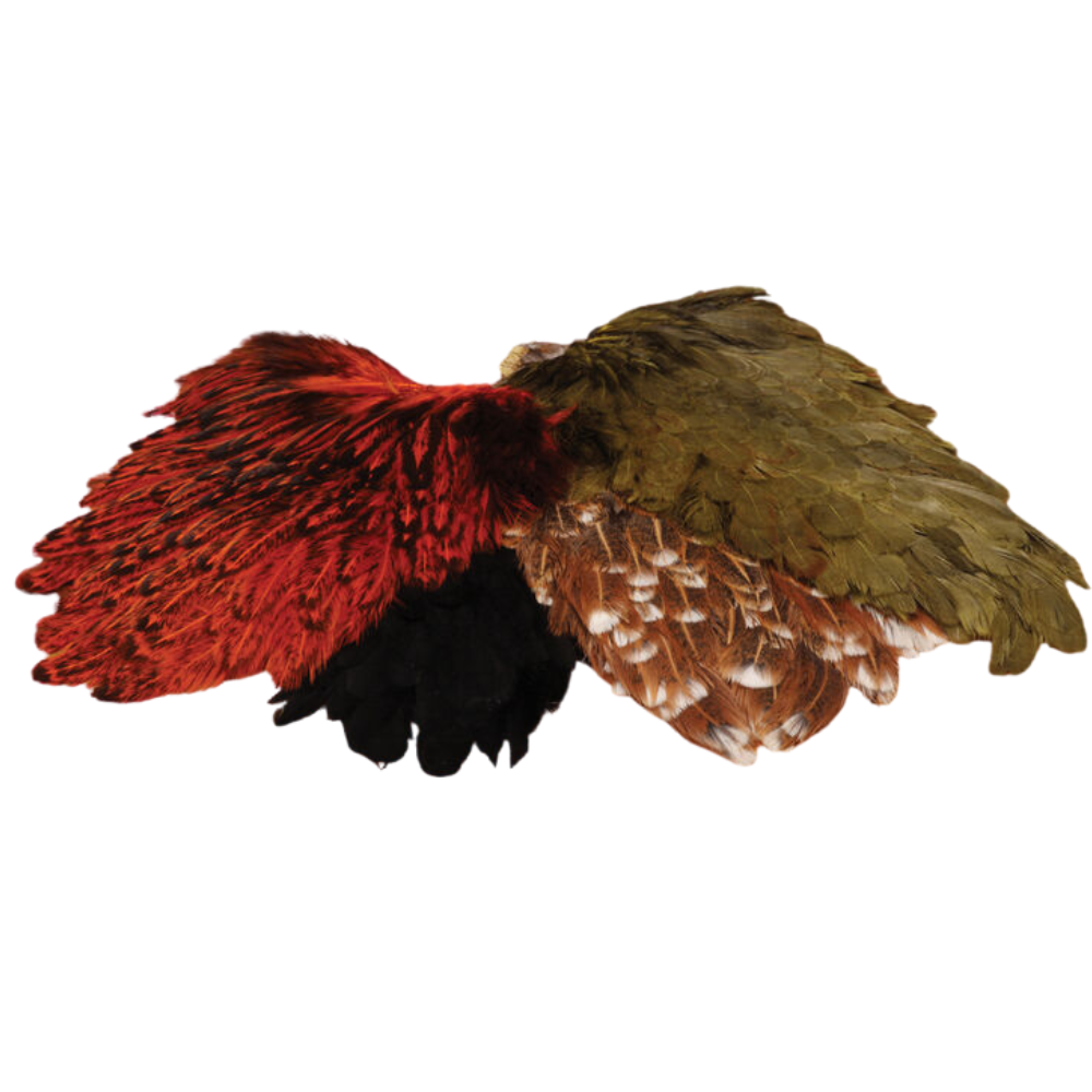 India Hen Back Hareline – Plumas naturales para moscas más realistas