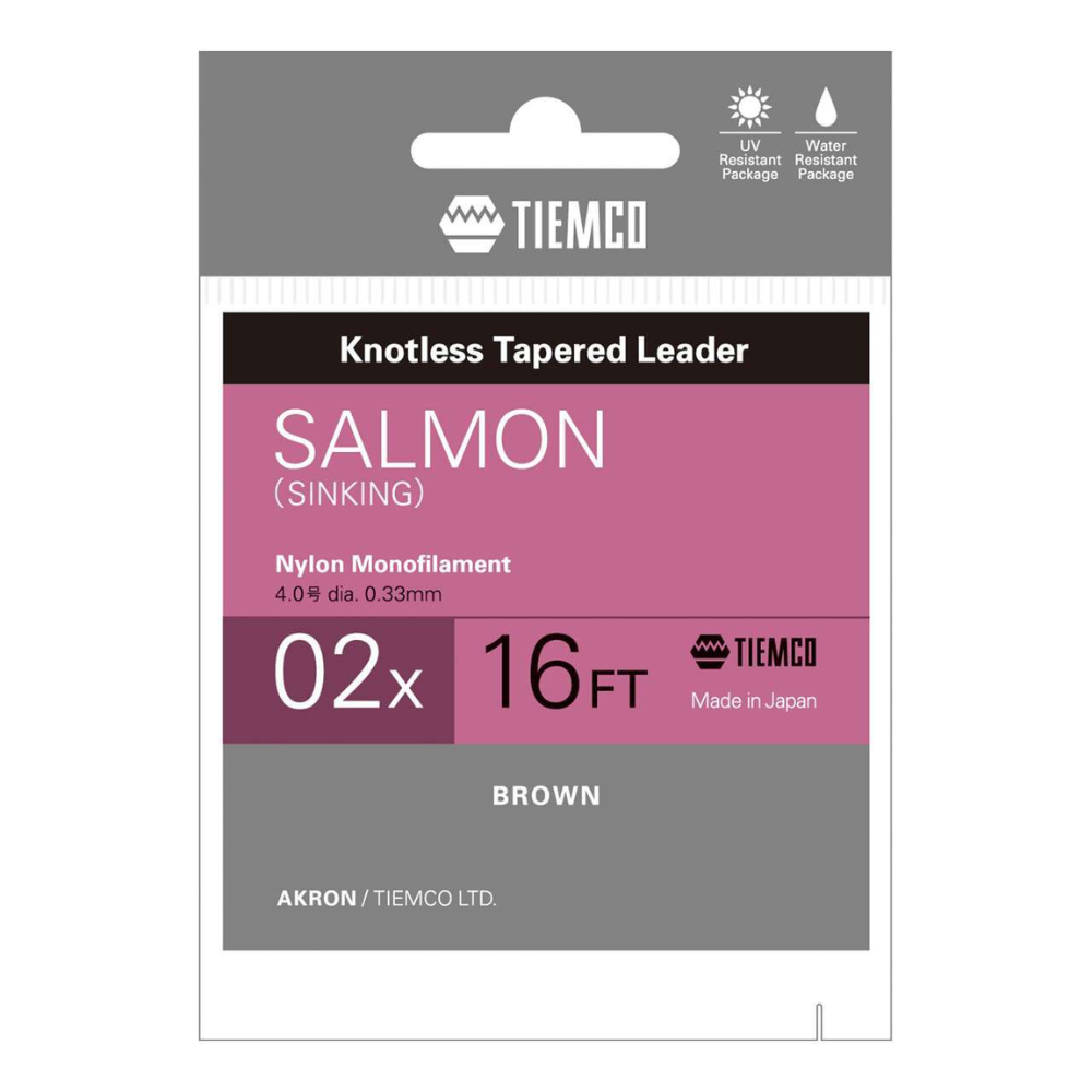 Leader Tiemco Salmon Sinking 16 ft – Leader Hundible para Pesca de Salmones
