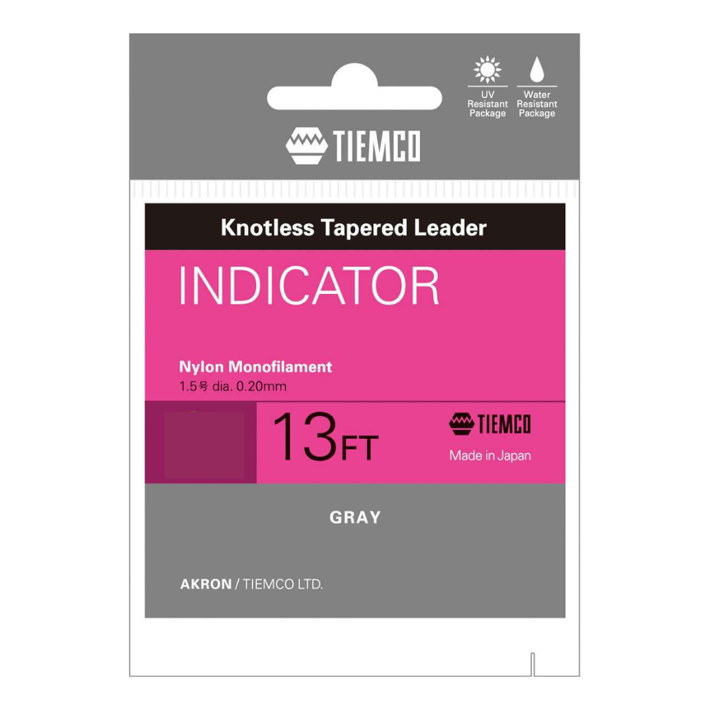 Leader Tiemco Indicator 13 ft – Control y precisión para pesca con ninfas