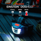 Linterna Frontal NEBO Einstein DUO 400 Lúmenes – Potencia, versatilidad y manos libres