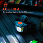 Linterna Frontal NEBO Einstein DUO 400 Lúmenes – Potencia, versatilidad y manos libres