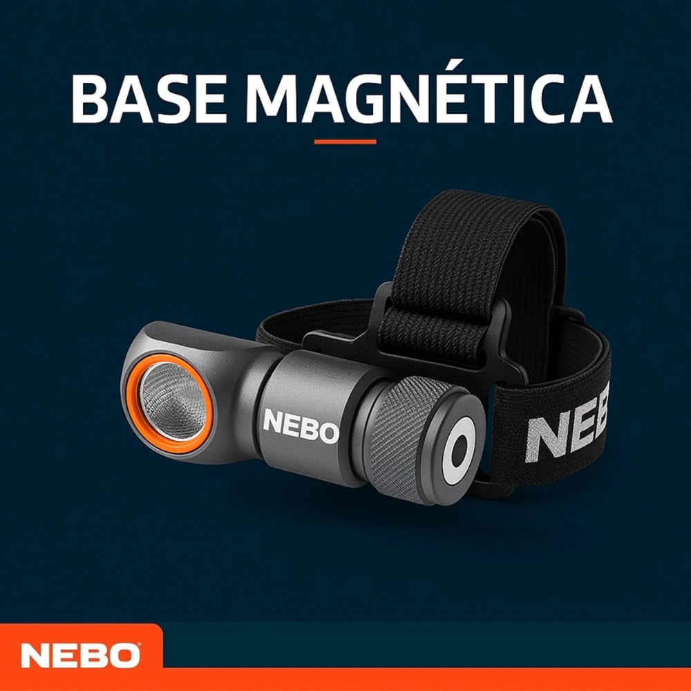 Linterna Frontal Recargable NEBO Einstein 600+ Lúmenes – Potencia y versatilidad para cualquier desafío