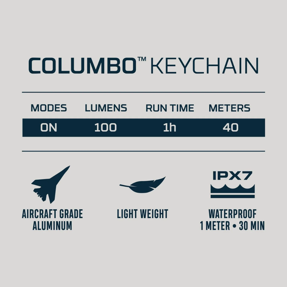 Linterna NEBO Columbo Keychain 100 Lúmenes – Potencia compacta siempre contigo