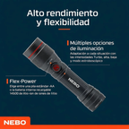 Linterna NEBO Redline Flex 450 Lúmenes – Compacta, potente y versátil