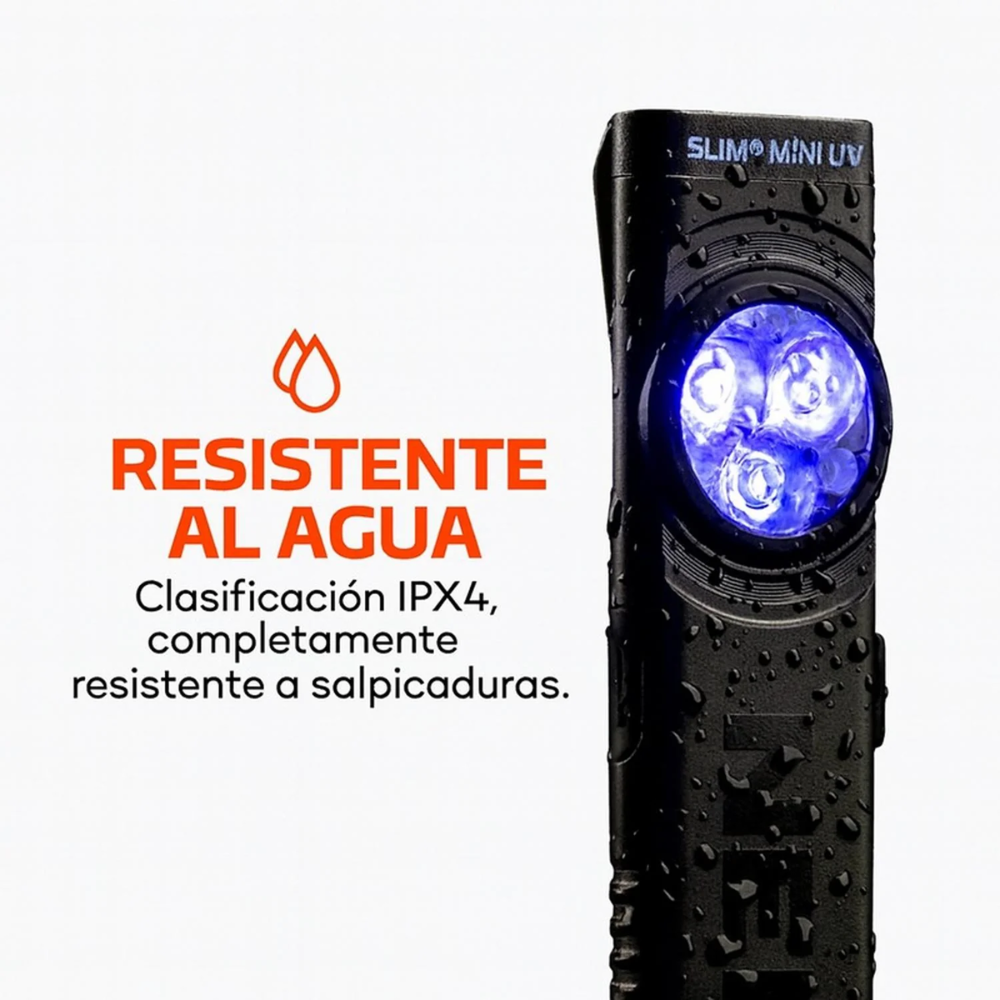 Linterna Recargable con Luz UV NEBO Slim Mini UV 150 Lúmenes – Compacta, potente y multifuncional