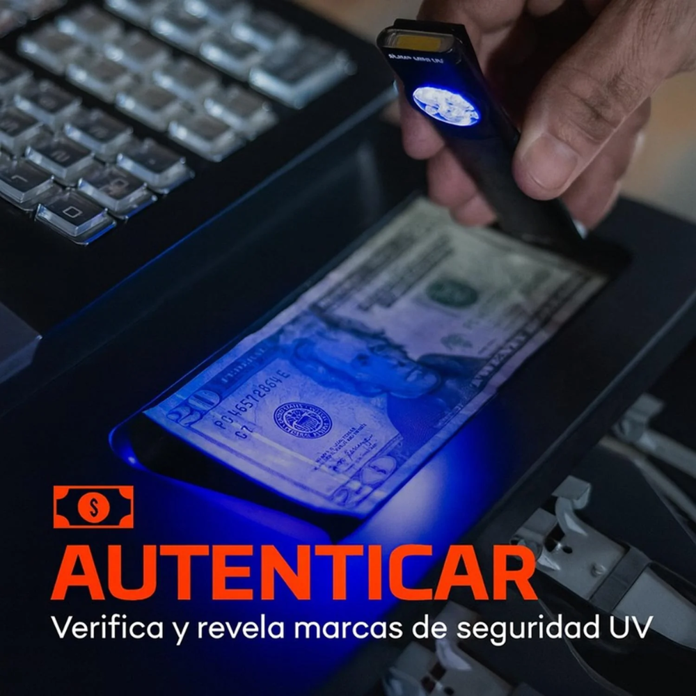 Linterna Recargable con Luz UV NEBO Slim Mini UV 150 Lúmenes – Compacta, potente y multifuncional