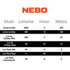 Linterna Nebo Slyde King 2K – Potencia extrema y máxima versatilidad