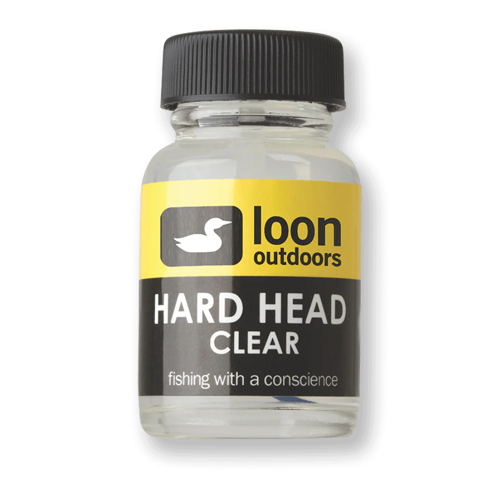 Loon Hard Head Clear Tying Cement – Acabado brillante y resistente para tus moscas