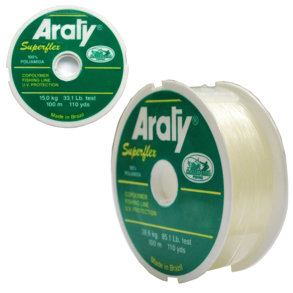 Monofilamento Araty Superflex Blanco 100 m – Suavidad y resistencia para todo tipo de pesca