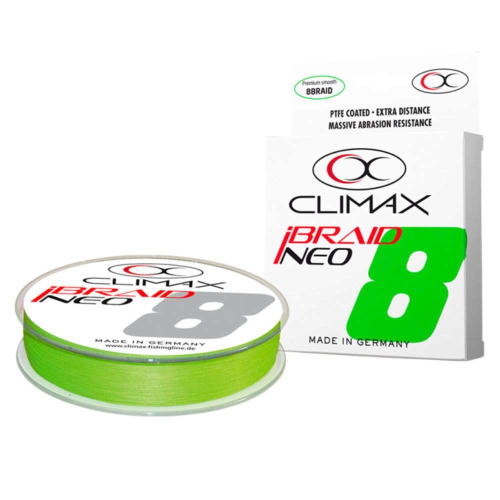 Multifilamento Climax iBraid Neo 8X 135 m Verde Flúor – Trenzado HMPE con PTFE