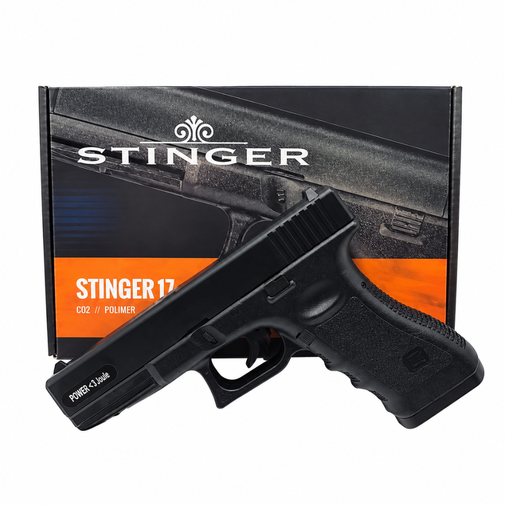 Pistola CO2 Stinger Modelo 17 Polymer – Calibre 4.5 mm
