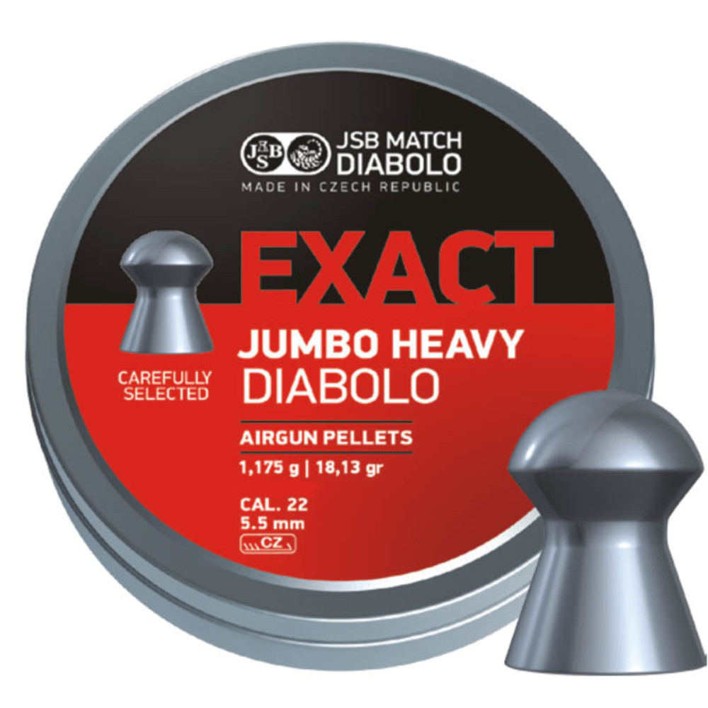 Postón JSB Exact Jumbo Heavy Diabolo 5.5 mm – Máxima estabilidad y energía
