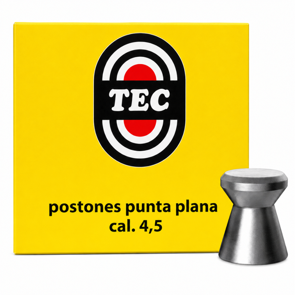 Postón TEC Match 4.5 mm Punta Plana – Precisión y control para tiro deportivo
