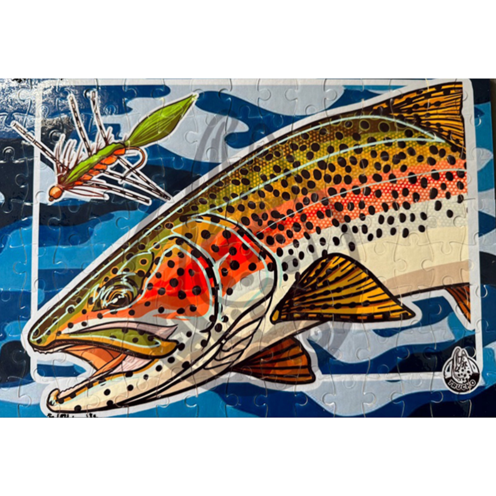 Puzzle “Trucho” Diseño Arcoíris con Pancora – Arte y pesca en cada pieza