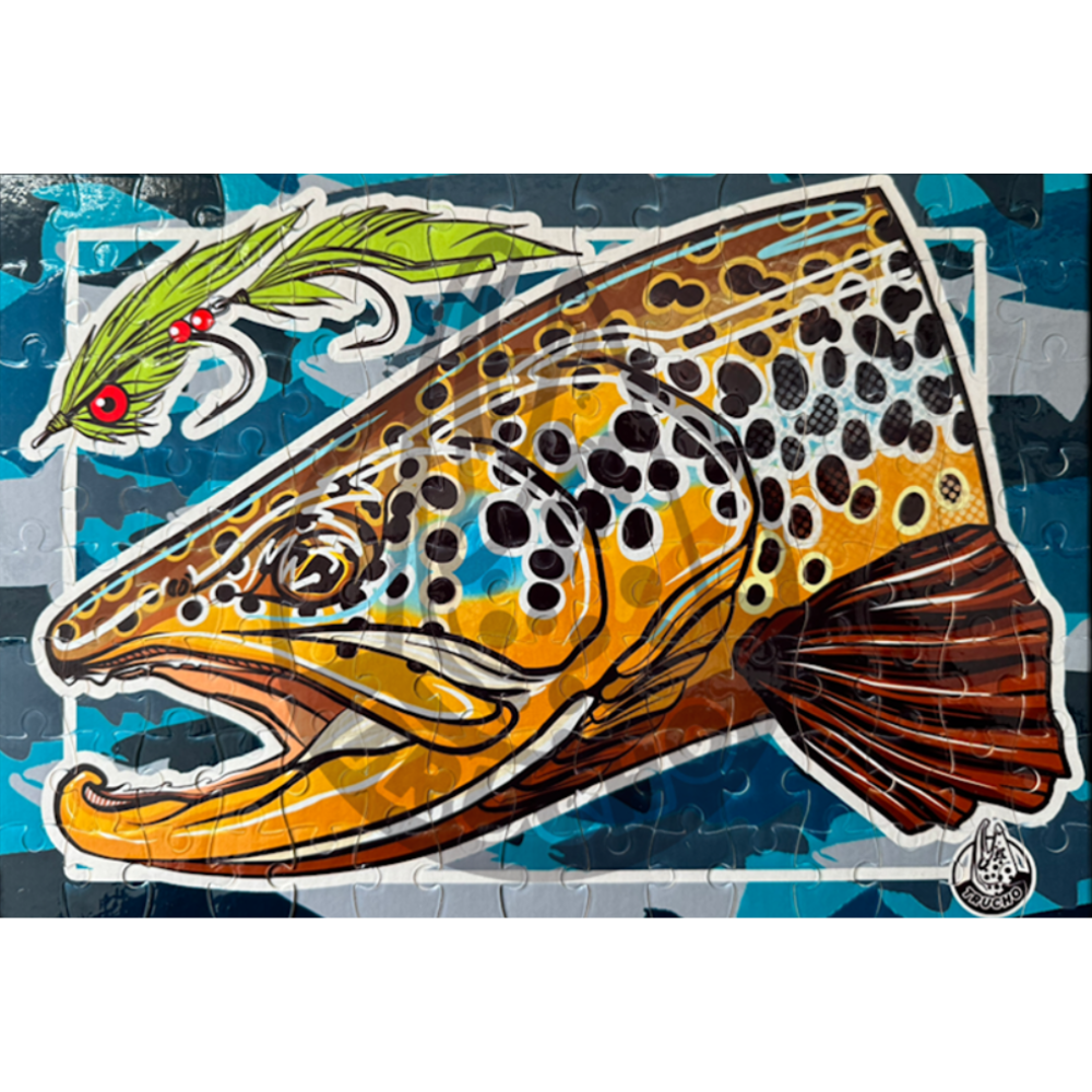 Puzzle “Trucho” Diseño Fario con Articulada – Arte y pesca en una pieza única