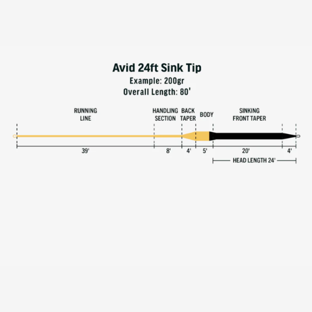 Línea RIO Avid 24FT Sink Tip SlickCast