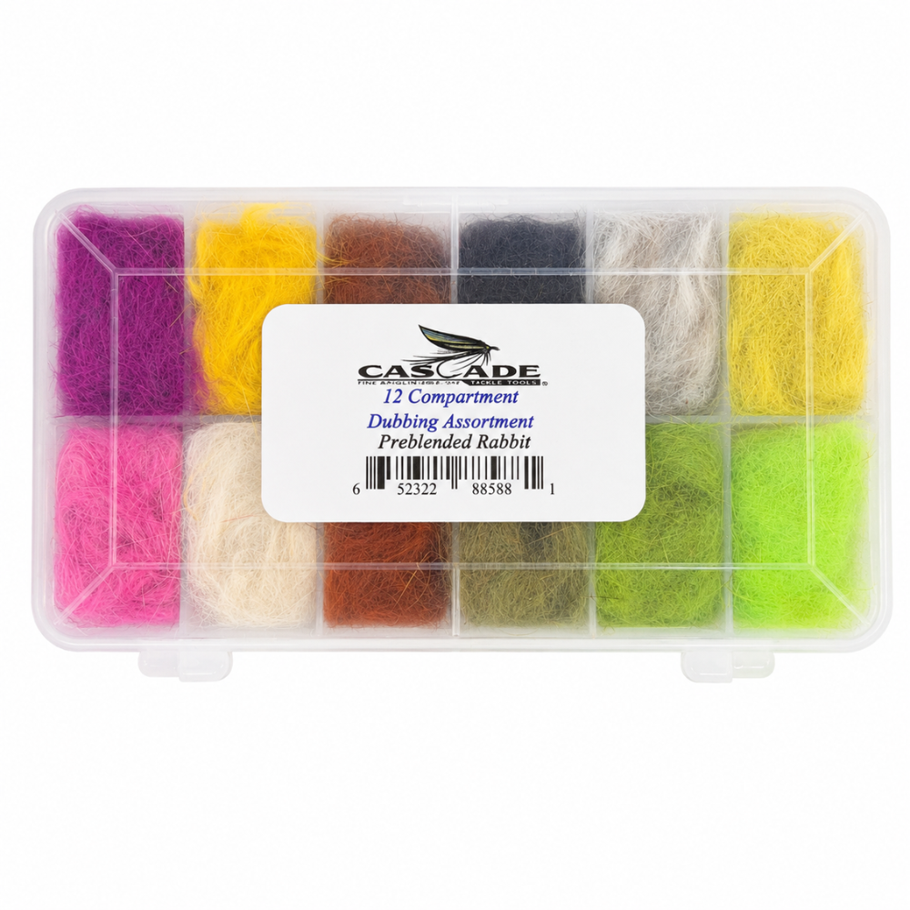 Set 12 Colores Dubbing Assortment Preblended Rabbit Cascade – Dubbing de Conejo Natural