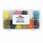 Set 12 Colores Extra Fine Dubbing Cascade – Dubbing Extrafino para Moscas Secas y Patrones Pequeños