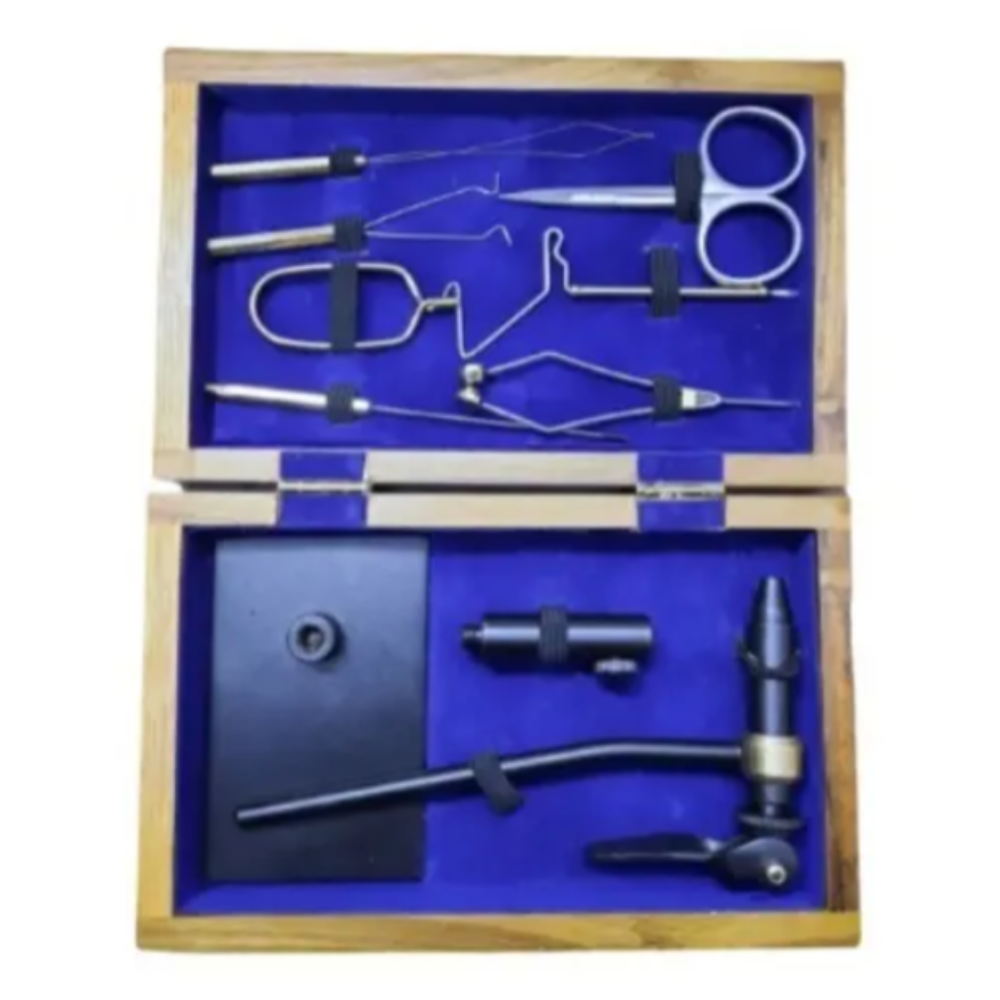 Standard Tool Kit with Pedestal Base Anglerhaus – Kit completo para iniciarse en el atado de moscas