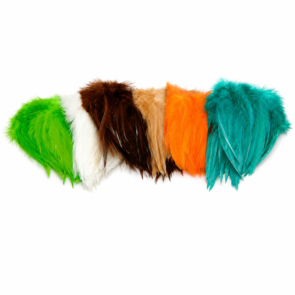 Strung Chinese Saddle Hackle Hareline – Un clásico imprescindible para el atado de moscas