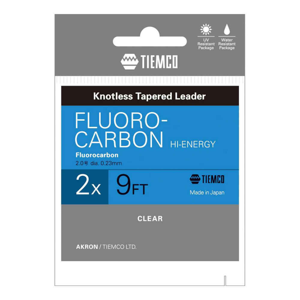 Leader Tiemco Fluorocarbon HI-ENERGY 9 ft – Alta Resistencia y Sensibilidad