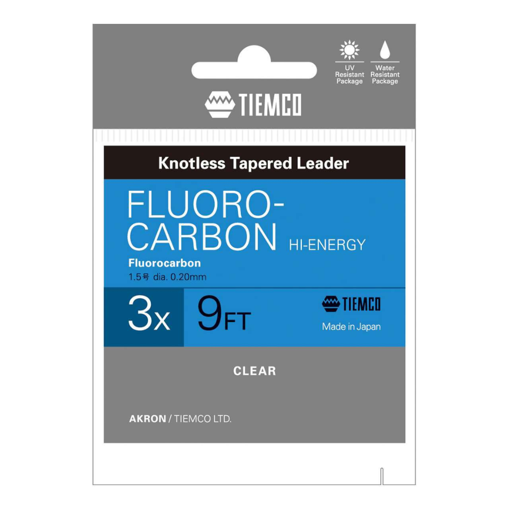 Leader Tiemco Fluorocarbon HI-ENERGY 9 ft – Alta Resistencia y Sensibilidad