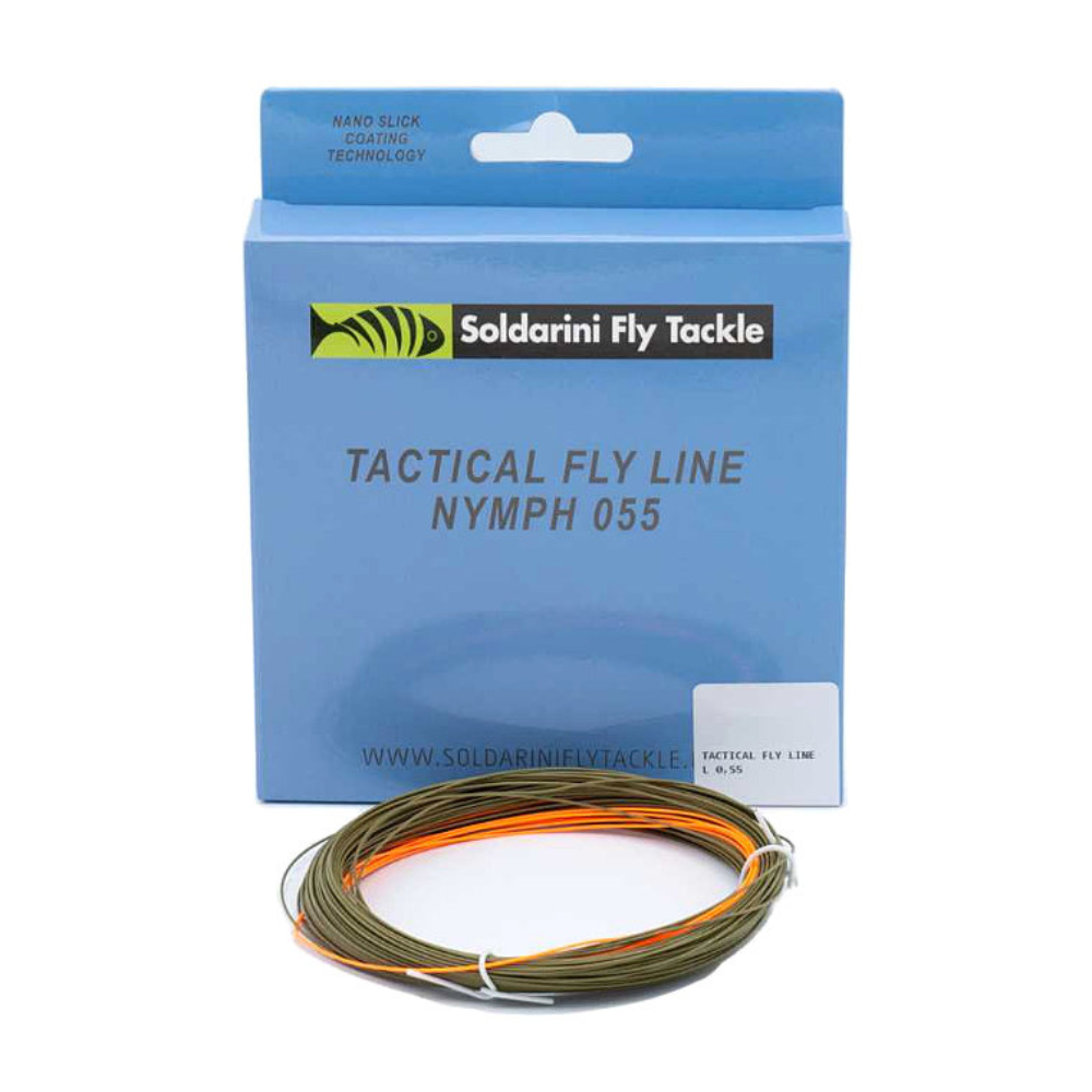 Tactical Fly Line Nymph Soldarini Olive/Orange – Diseñada para la pesca moderna con ninfas europeas
