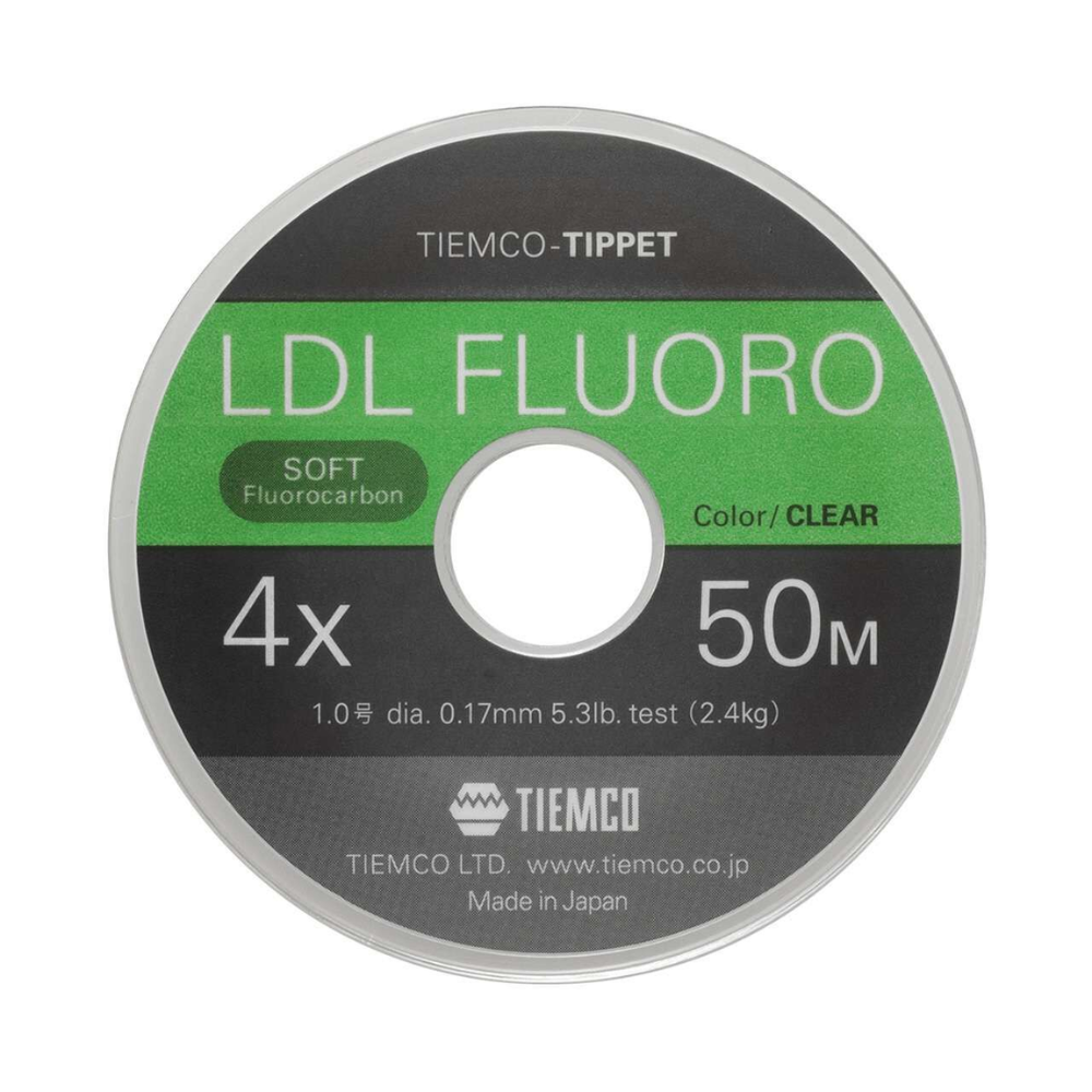 Tippet de Fluorocarbono Tiemco TMC LDL 50 m – Máxima discreción y resistencia para pescadores exigentes