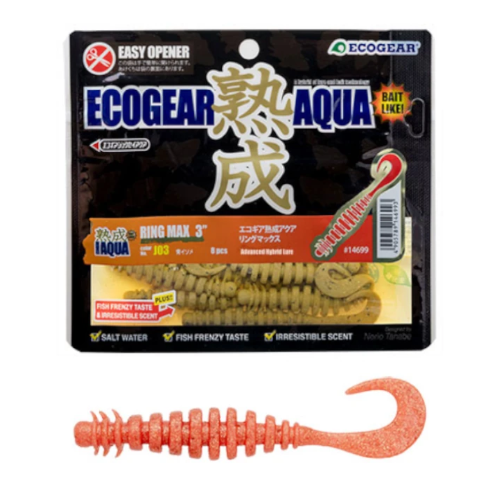 Vinilo EcoGear Jukusei Aqua Ring Max 3” – Caída perfecta y máxima atracción