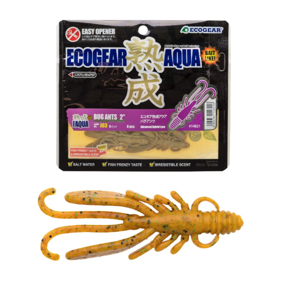 Vinilo EcoGear Jukusei Aqua Bug Ants 2” – Realismo, aroma y máxima efectividad