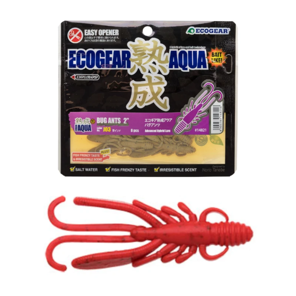 Vinilo EcoGear Jukusei Aqua Bug Ants 2” – Realismo, aroma y máxima efectividad